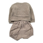Wedoble Completo 3 Pezzi Camicia-Cardigan-Pagliaccetto per Neonato 006151906 BEIGE WEDOBLE 