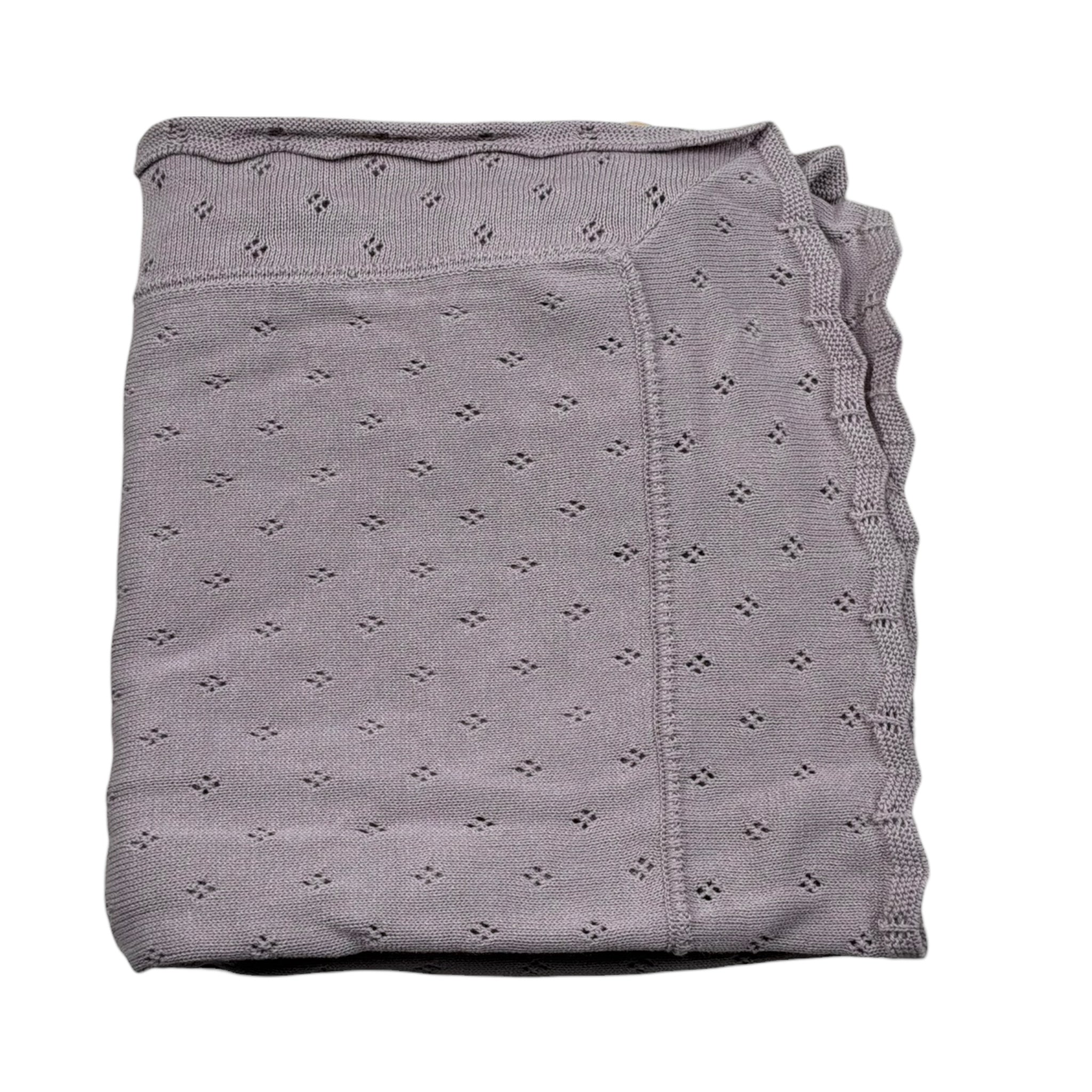 Wedoble Coperta Tinta Unita con Ricami per Neonata V2505306A LILLA WEDOBLE 