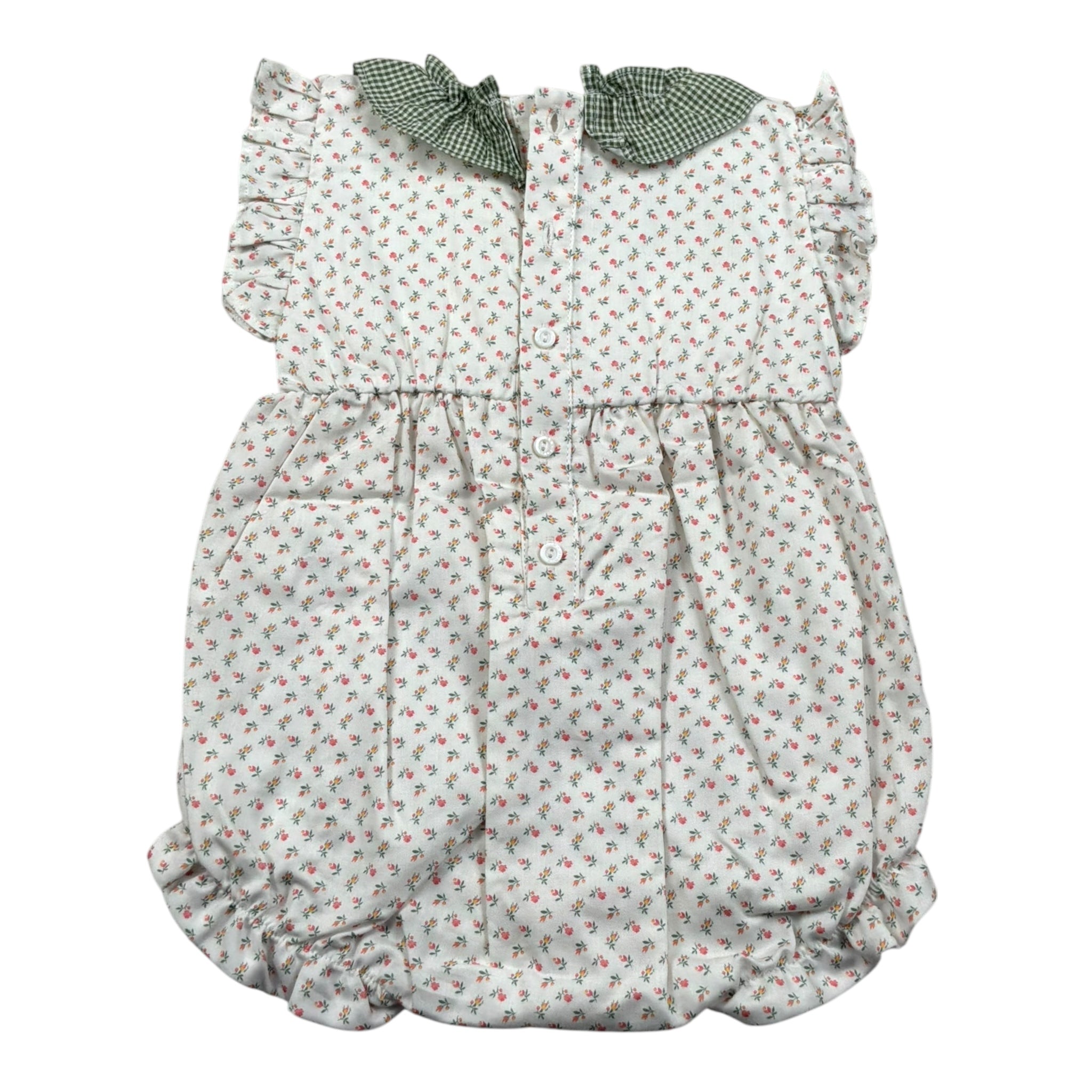 Wedoble Pagliaccetto Mezza Manica Tinta Unita Fantasia Floreale per Neonata V2506705A BIANCO WEDOBLE 