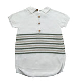 Wedoble Pagliaccetto Mezza Manica Tinta Unita per Neonato V2507305R PANNA WEDOBLE 