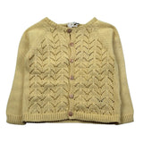 Wedoble Cardigan Tinta Unita con Trafori per Neonata V2507308B GIALLO WEDOBLE 