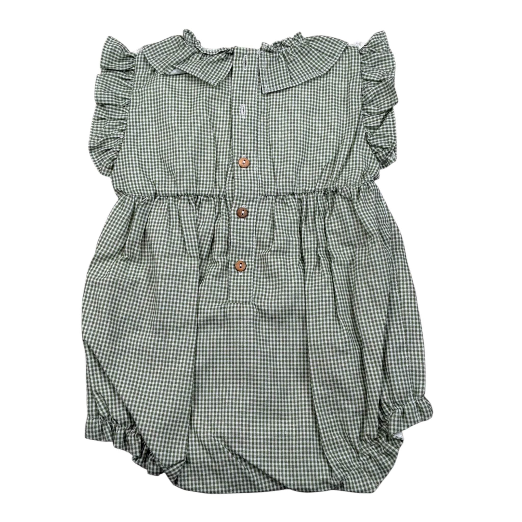 Wedoble Pagliaccetto Mezza Manica Fantasia Quadretti per Neonata V2507705R VERDE WEDOBLE 