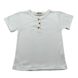 Wedoble T-Shirt Girocollo Tinta Unita con Bottoni per Neonato V2511602A PANNA WEDOBLE 