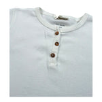 Wedoble T-Shirt Girocollo Tinta Unita con Bottoni per Neonato V2511602A PANNA WEDOBLE 