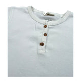 Wedoble T-Shirt Girocollo Tinta Unita con Bottoni per Neonato V2511602A PANNA WEDOBLE 