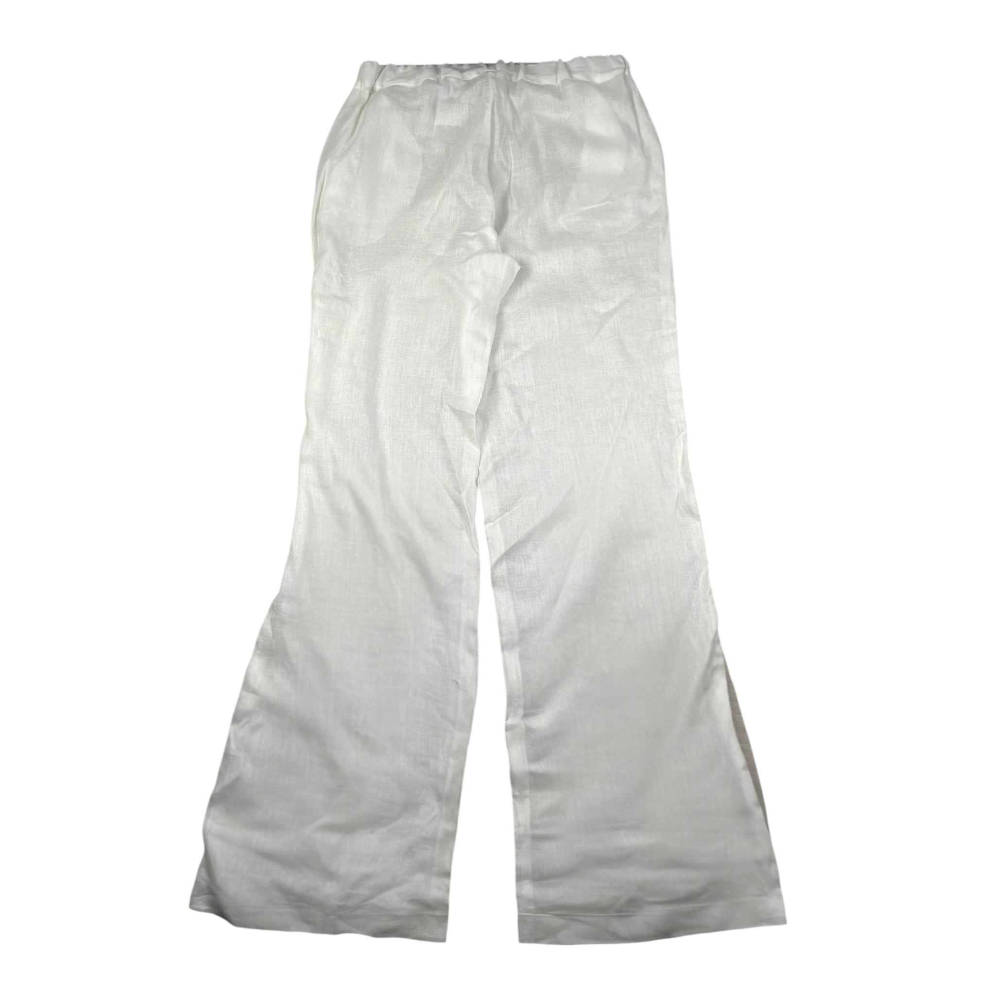 Xacus Pantalone Tinta Unita con Elastico In Vita per Bambina 85112 BIANCO XACUS 