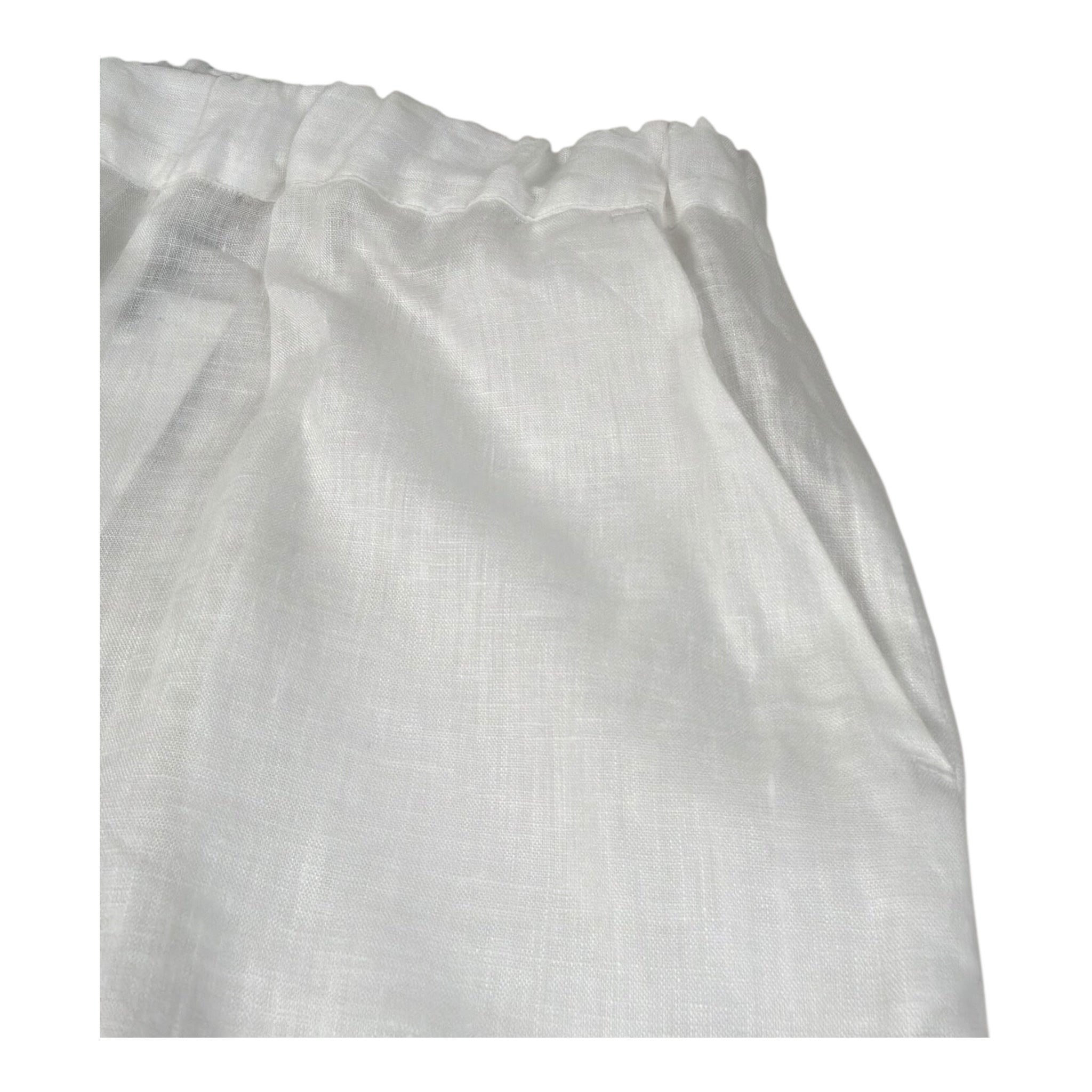 Xacus Pantalone Tinta Unita con Elastico In Vita per Bambina 85112 BIANCO XACUS 
