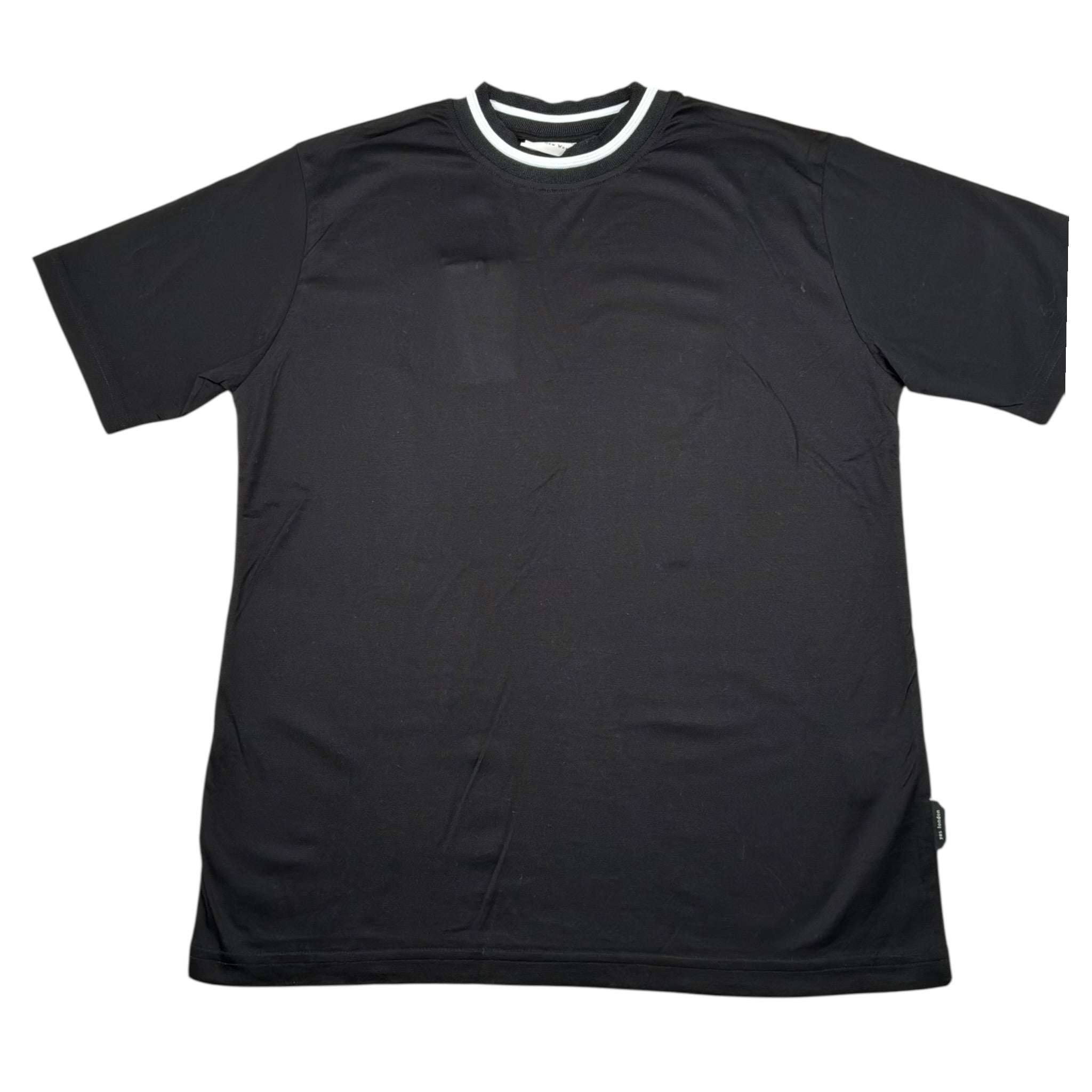 Yes London T-Shirt Girocollo Tinta Unita con Logo per Bambino JR2130X NERO YES LONDON 