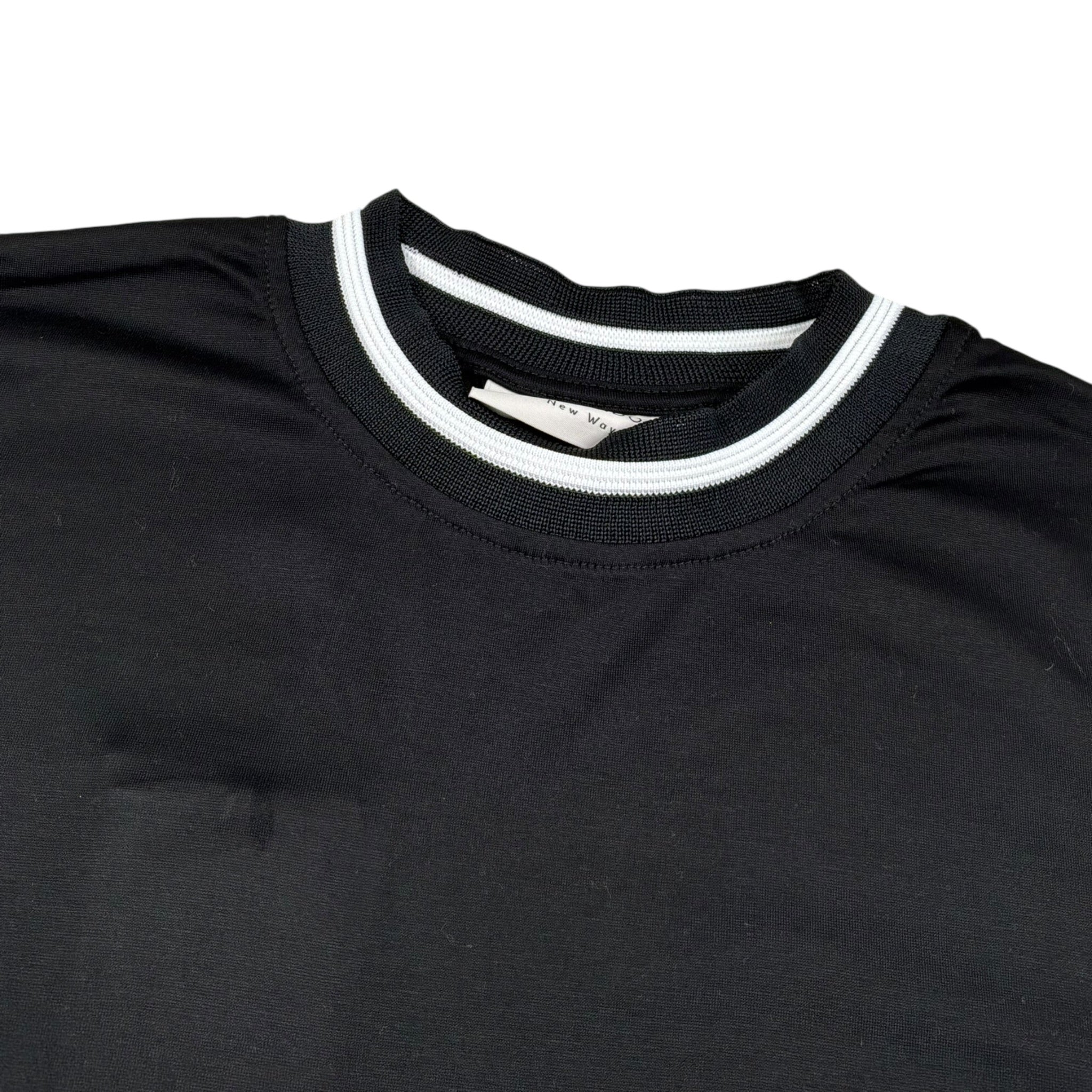 Yes London T-Shirt Girocollo Tinta Unita con Logo per Bambino JR2130X NERO YES LONDON 