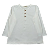 Zhoe & Tobiah Shirt Tinta Unita con Bottoni per Bambino BSE11MJ PANNA ZHOE & TOBIAH 