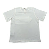 Zhoe & Tobiah T-Shirt Girocollo Tinta Unita con Taschino per Bambino BSE12MJ PANNA ZHOE & TOBIAH 