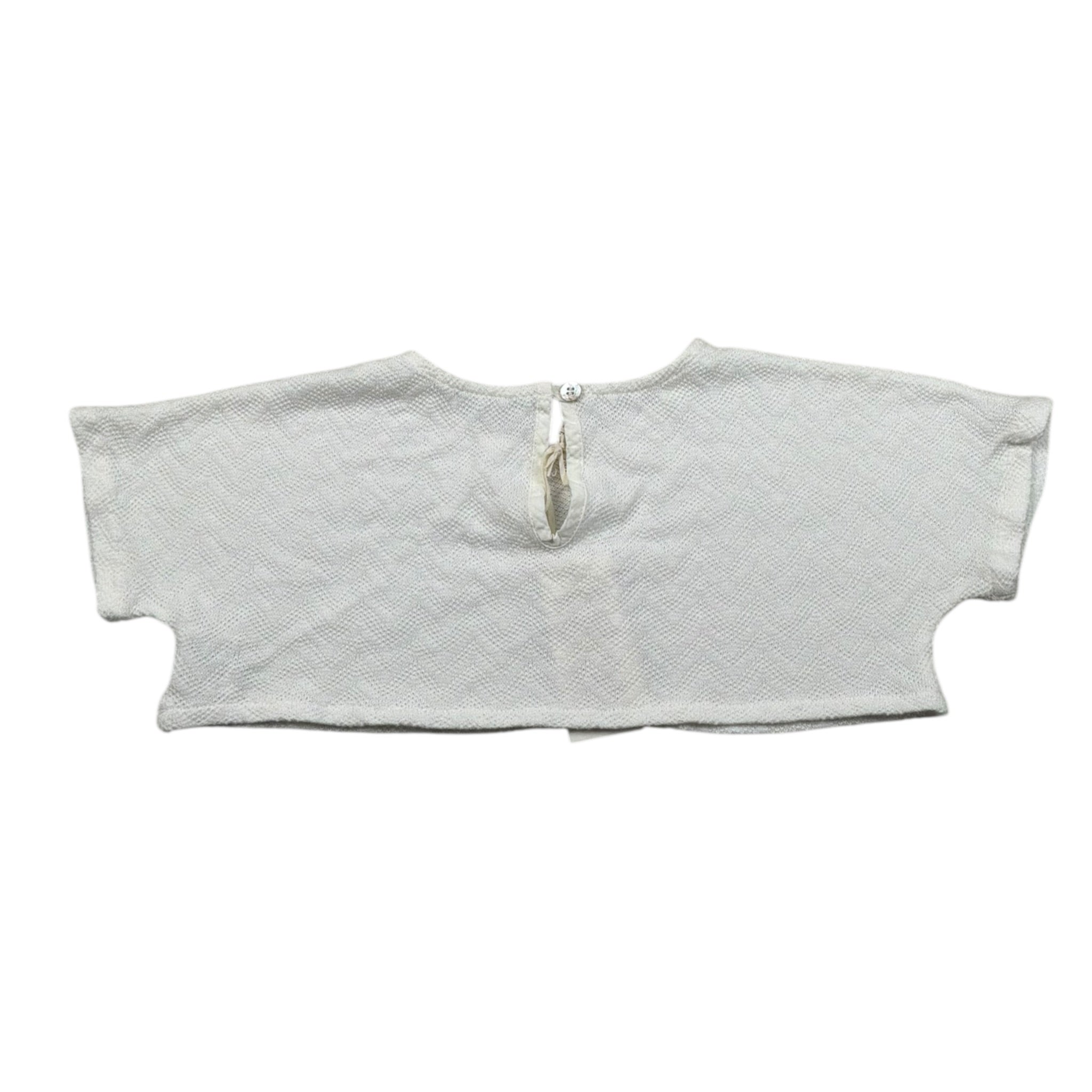 Zhoe & Tobiah T-Shirt Girocollo Tinta Unita Modello Crop per Bambina CNA3F BIANCO ZHOE & TOBIAH 