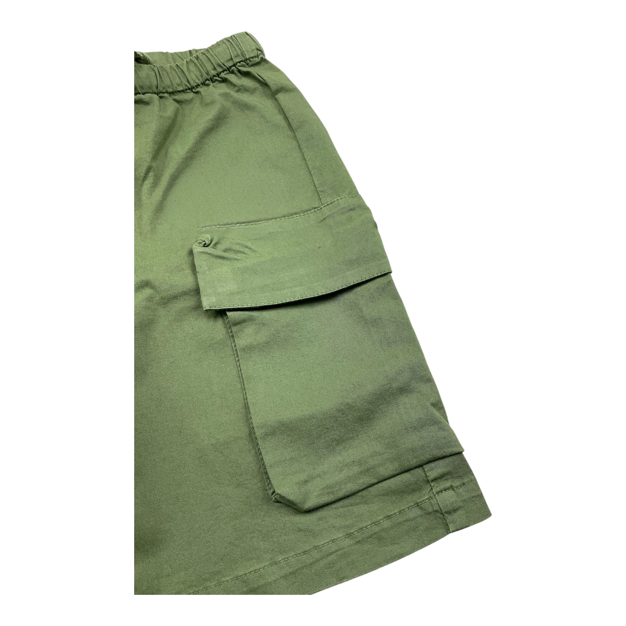 Zhoe & Tobiah Bermuda Tinta Unita con Elastico In Vita per Bambino J&P14M VERDE ZHOE & TOBIAH 