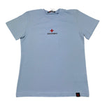Zu+Elements T-Shirt Girocollo Tinta Unita con Stampa per Bambino ZU1608 AZZURRO ZU+ELEMENTS 