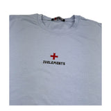 Zu+Elements T-Shirt Girocollo Tinta Unita con Stampa per Bambino ZU1608 AZZURRO POLVERE ZU+ELEMENTS 