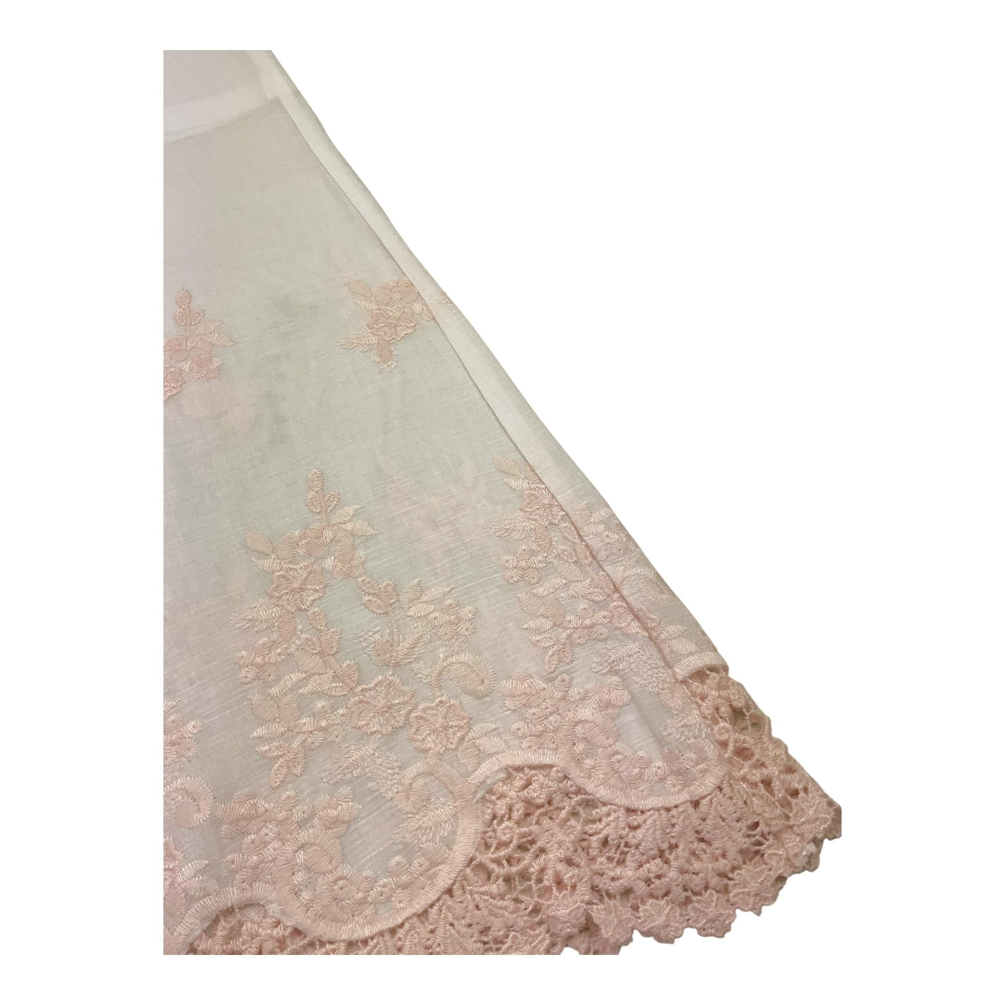 Caffe' D'Orzo Pantalone Tinta Unita con Ricami per Bambina ZW6B30 BIANCO CAFFE' D'ORZO 