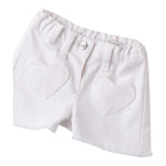 Mini Banda Short tinta unita con Girovita Regolabile Bianco per Neonata 3B736X BIANCO MINI BANDA 