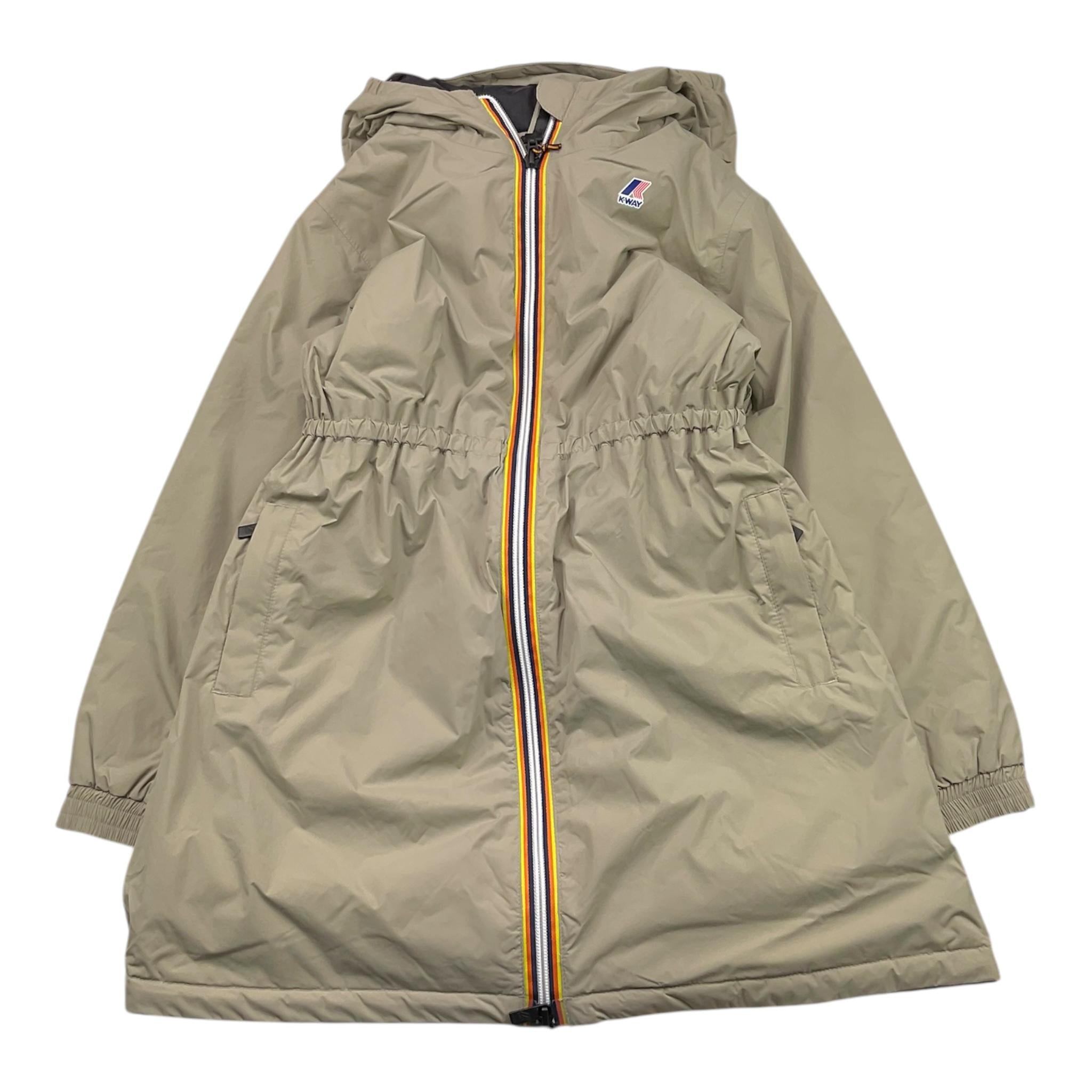 K-WAY giubbino tinta unita con zip e cappuccio Verde per Bambina K61349W VERDE K-WAY 