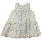 Lalalu' Abito Giromanica Tinta Unita con Stampa Floreale per Neonata VTL08G AZZURRO LALALU' 