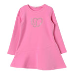 LIU JO abito modello felpa tinta unita con stampa Rosa per Bambina KF4023XXX ROSA LIU JO 