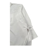Dondup Camicia Manica Lunga Tinta Unita con Ricamo Logo per Bambina DFCA037X BIANCO DONDUP 