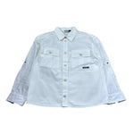 Moschino Camicia Tinta Unita con Taschino  per Bambina HUC01U BIANCO MOSCHINO 