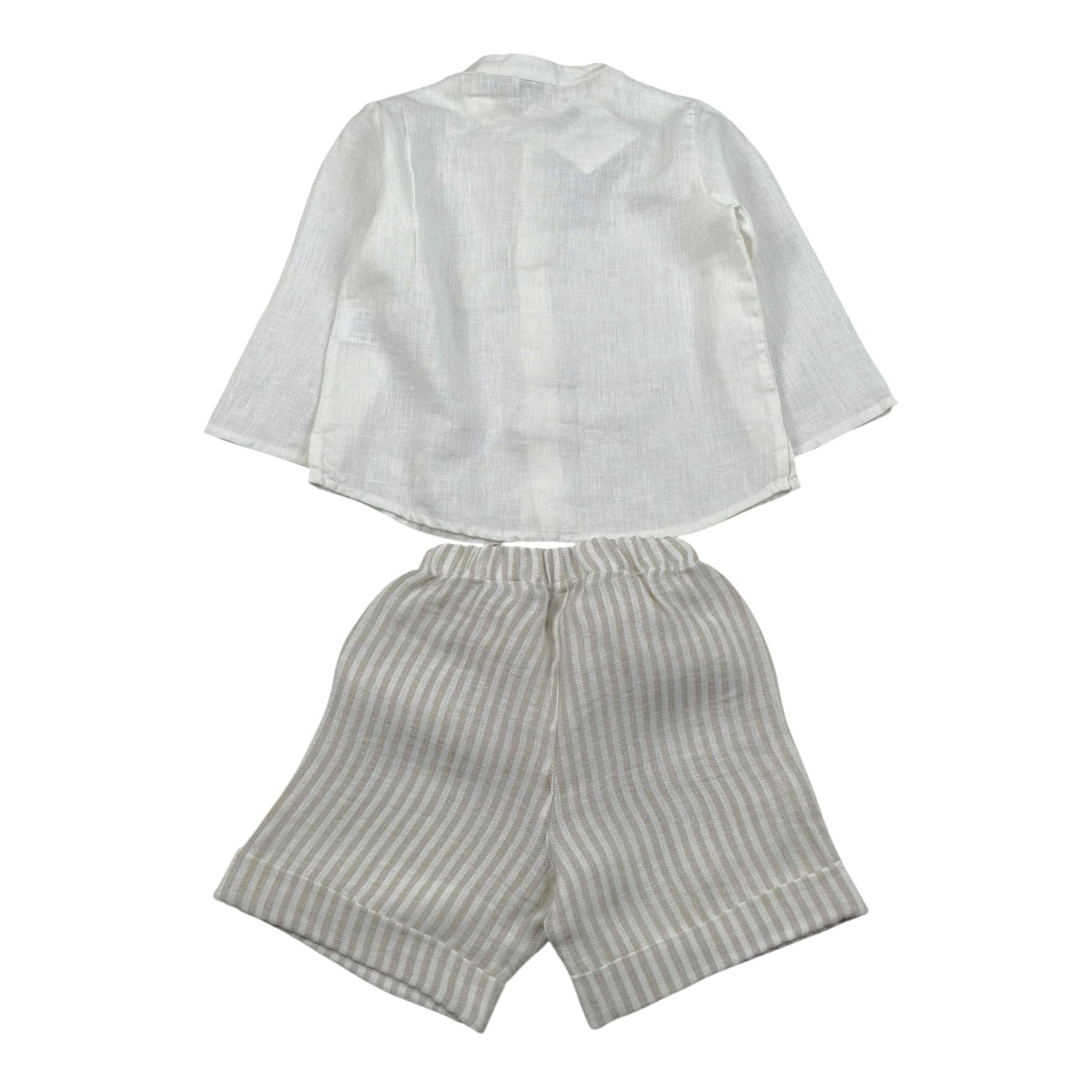 Il Gufo Completo 2 Pezzi Camicia-Bermuda per Neonato P25DP457L1018 PANNA IL GUFO 