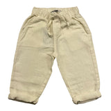 J.O. Milano Pantalone Tinta Unita Con Elastico In Vita Panna Per Neonato