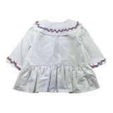 Ilfarobimbi Camicia Tinta Unita Con Applicazioni In Contrasto Bianco Per Bambina