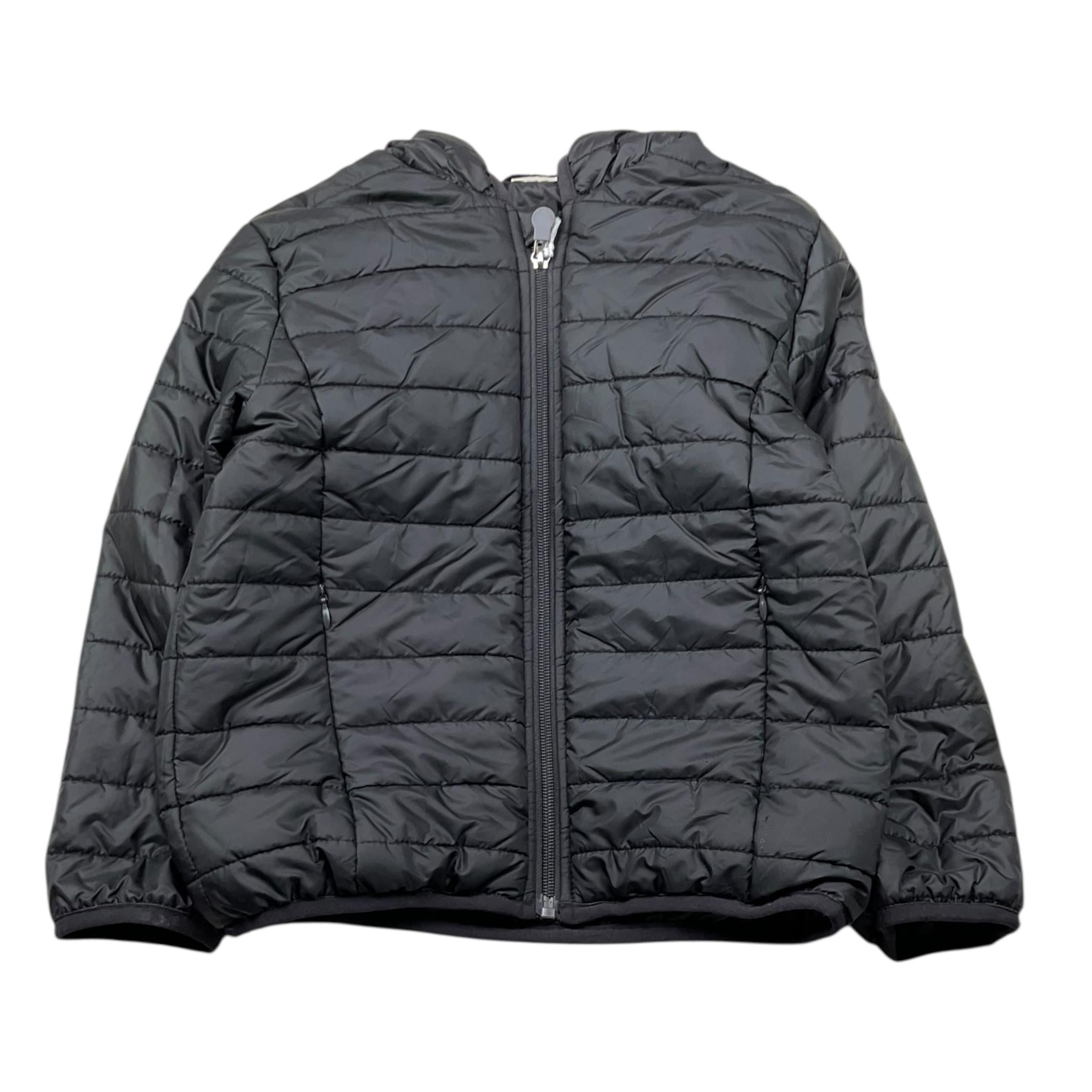 Emc Giubbino Tinta Unita con Cappuccio E Zip per Bambina AV1156 NERO EMC 