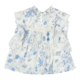 Miss Blumarine Camicia Mezza Manica Stampa Fantasia Floreale Bianco Per Neonata