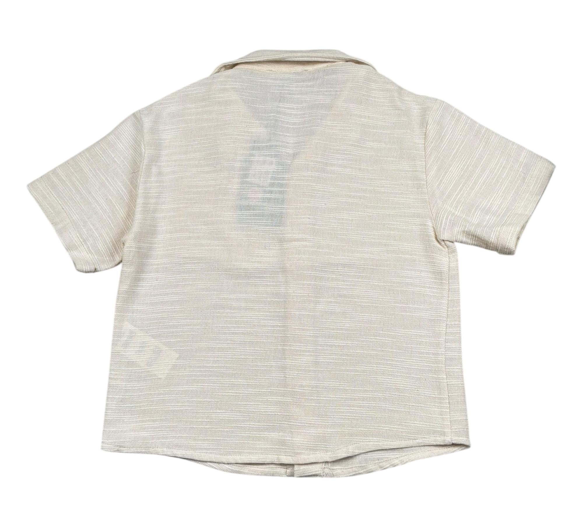 Paolo Pecora Camicia Mezza Manica Tinta Unita per Bambino PP4379 SABBIA PAOLO PECORA 