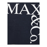 MAX&Co. t-shirt girocollo tinta unita con logo Bianco/blu per Bambina MX0005 BIANCO/BLU MAX&Co. 