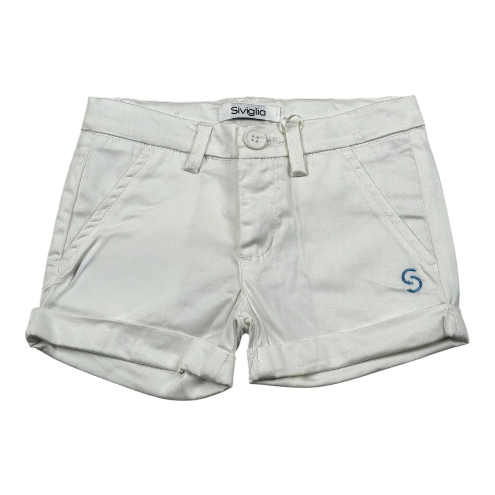 Siviglia Bermuda Tinta Unita con Girovita Regolabile per Neonato SVNSO17311 BIANCO SIVIGLIA 