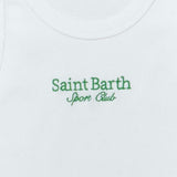 Saint Barth Canotta Tinta Unita con Stampa per Bambina BLUE002 BIANCO SAINT BARTH 