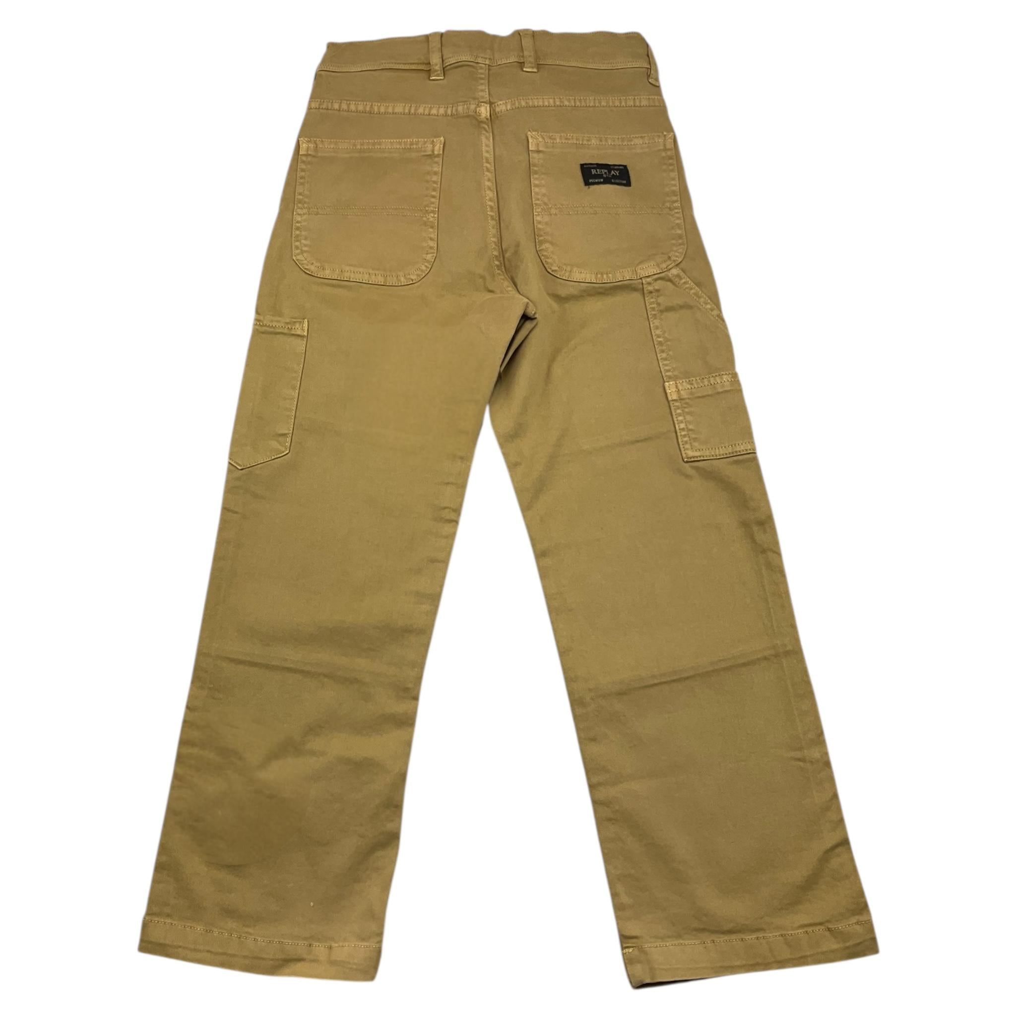 REPLAY pantalone tinta unita con girovita regolabile Beige per Bambino SB9086 BEIGE REPLAY 