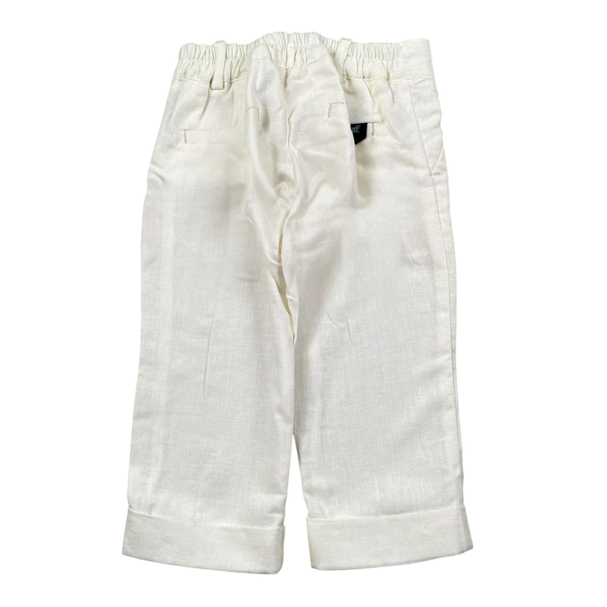 Manuel & Frank Pantalone Tinta Unita con Elastico In Vita per Neonato MF1408N PANNA MANUEL & FRANK 