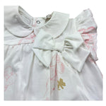 Le Bebe Pagliaccetto Mezza Manica Tinta Unita con Stampe per Neonata LBG6290 BIANCO LE BEBE 