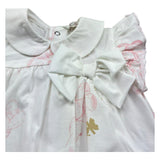 Le Bebe Pagliaccetto Mezza Manica Tinta Unita con Stampe per Neonata LBG6290 BIANCO LE BEBE 