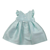 Amaya Abito Mezza Manica Tinta Unita con Fiocco per Neonata 554126 VERDE ACQUA AMAYA 