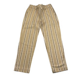 Please Pantalone Tinta Unita con Fantasia A Righe Beige per Bambino