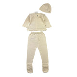 PAZ RODRIGUEZ completo 3 pz maglia-ghettina-cappello Panna per Neonata 016121261 PANNA PAZ RODRIGUEZ 