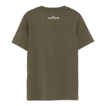 Stone Island T-Shirt Girocollo Tinta Unita con Logo per Bambino K1S16210001 VERDE STONE ISLAND 