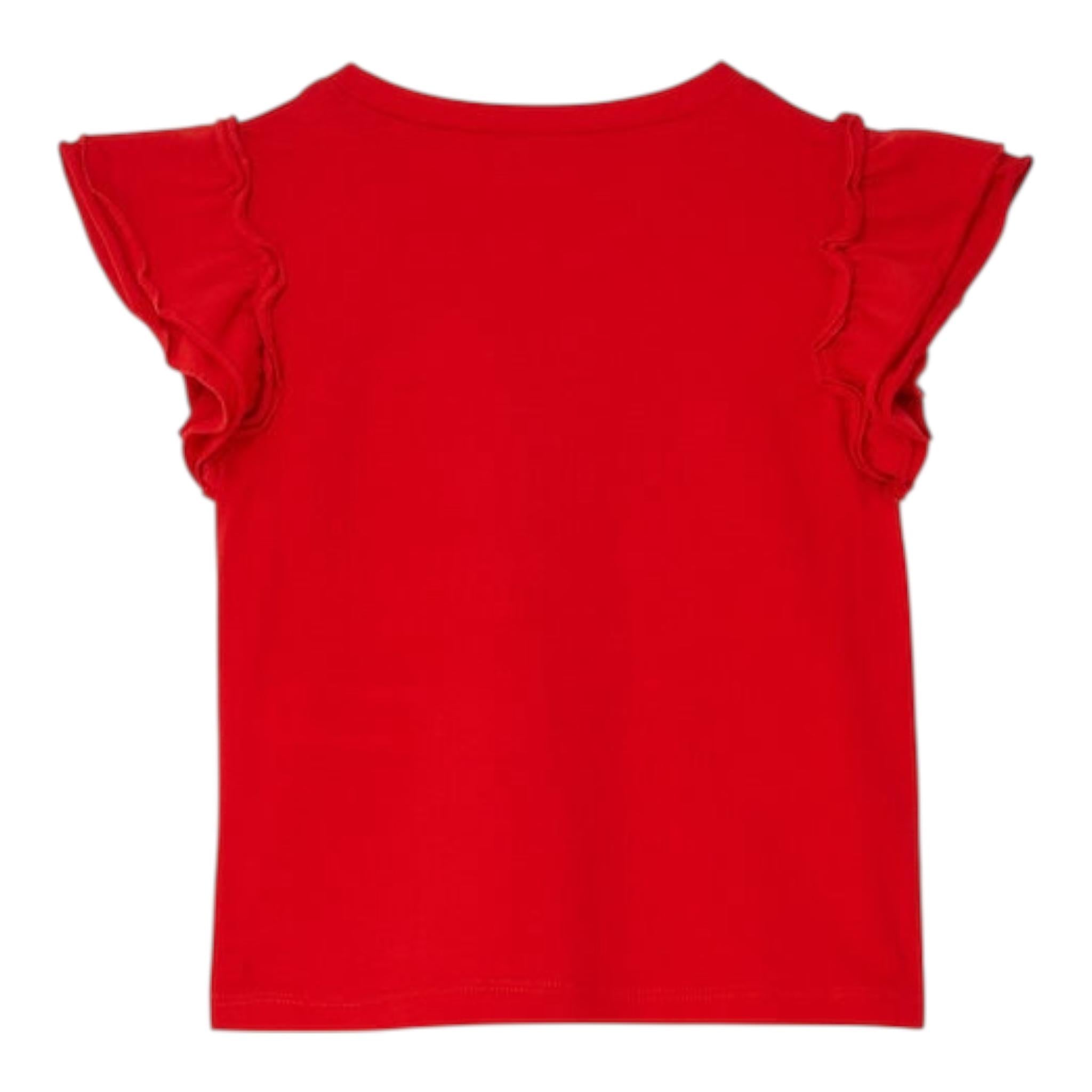 Liu Jo T-Shirt Girocollo Tinta Unita con Brillantini per Neonata KA4048X ROSSO LIU JO 