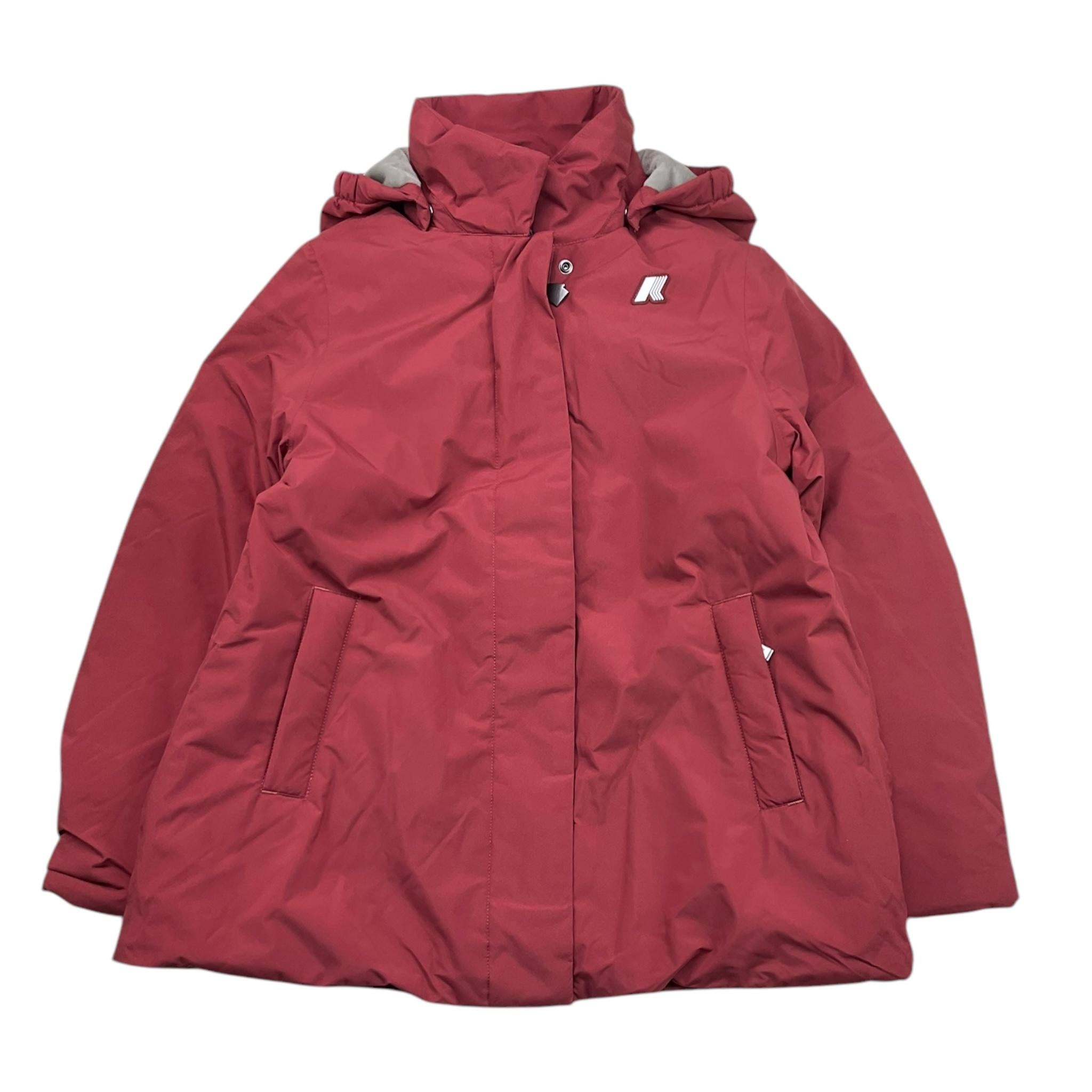 K-WAY giubbino tinta unita con zip e cappuccio Bordeaux per Bambino K21471W BORDEAUX K-WAY 