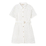 Michael Kors Abito Mezza Manica Tinta Unita con Ricami per Bambina R30295 BIANCO MICHAEL KORS 
