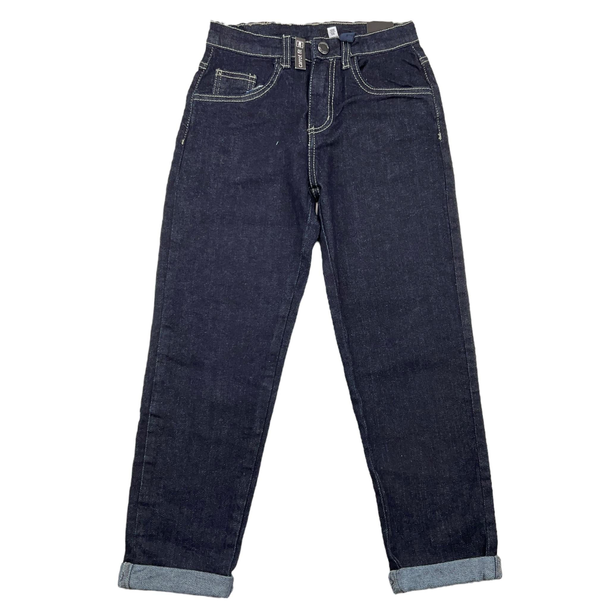 SARABANDA jeans tinta unita con girovita regolabile Blu per Bambino A043 BLU SARABANDA 