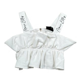 Marc Ellis Top Tinta Unita con Balze per Bambina JMJTP16483 BIANCO MARC ELLIS 