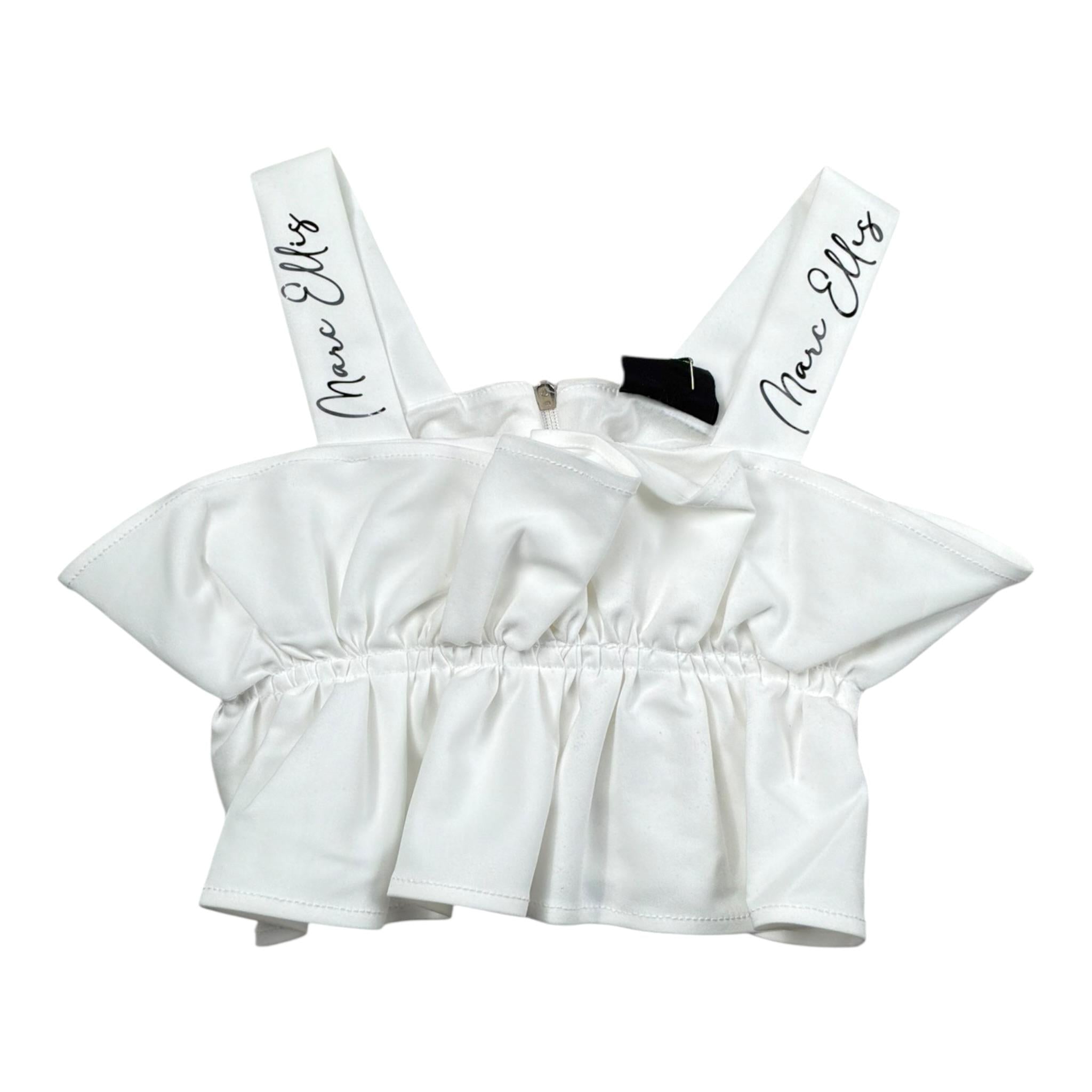 Marc Ellis Top Tinta Unita con Balze per Bambina JMJTP16483 BIANCO MARC ELLIS 