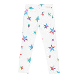 Stella Mccartney Pantalone Tinta Unita Con Fantasia Stelle Bianco Per Bambina